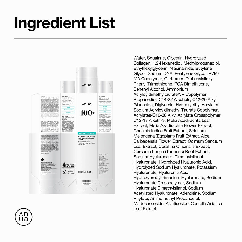 PDRN Hyaluronic Acid 100 Moisturizing Cream