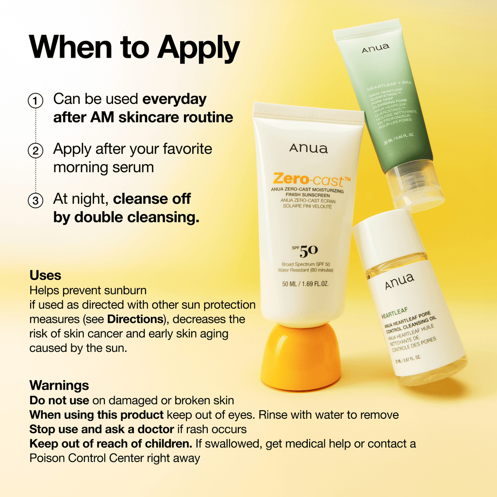 Zero-cast Moisturizing Finish Sunscreen
