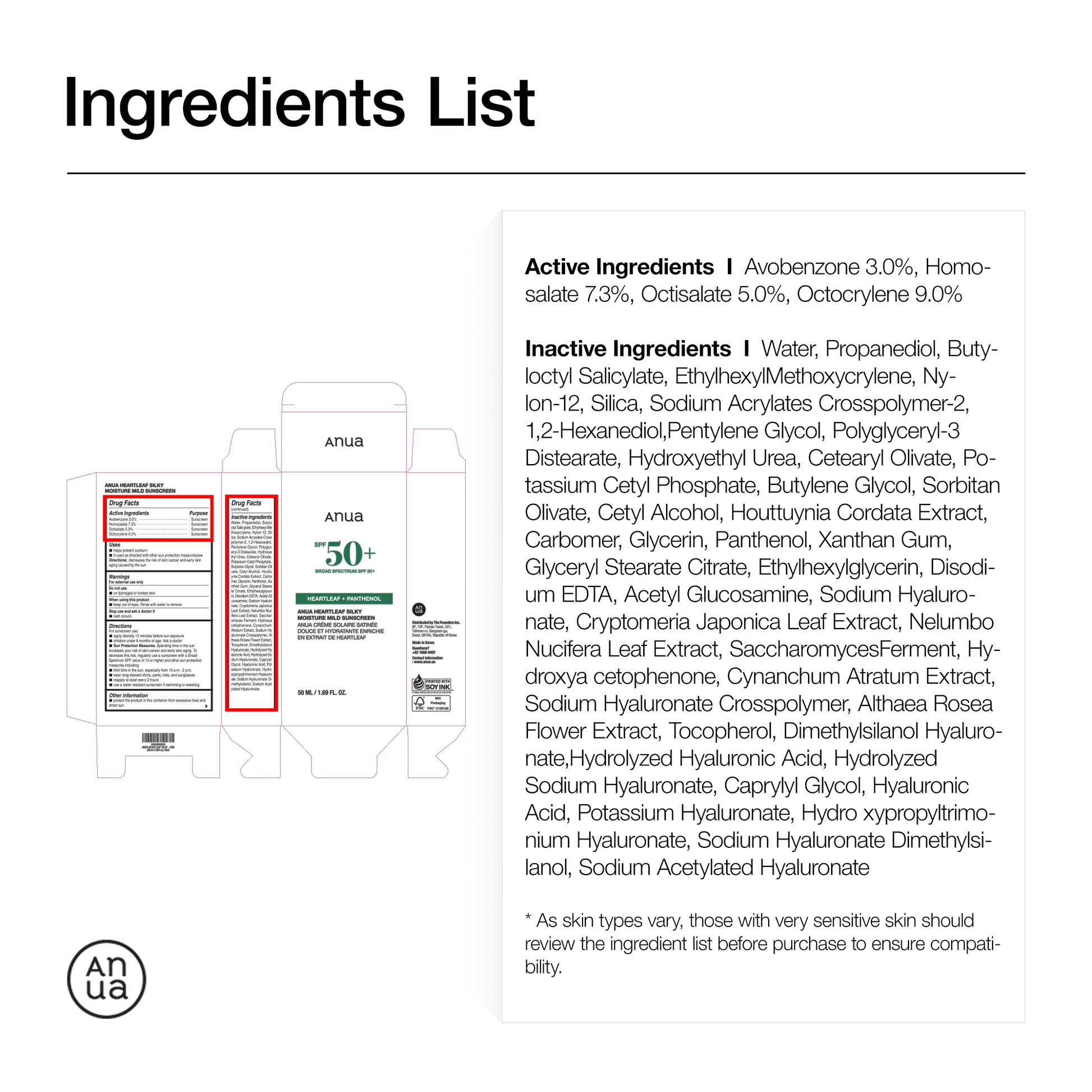 Heartleaf Silky Moisture Mild Sunscreen