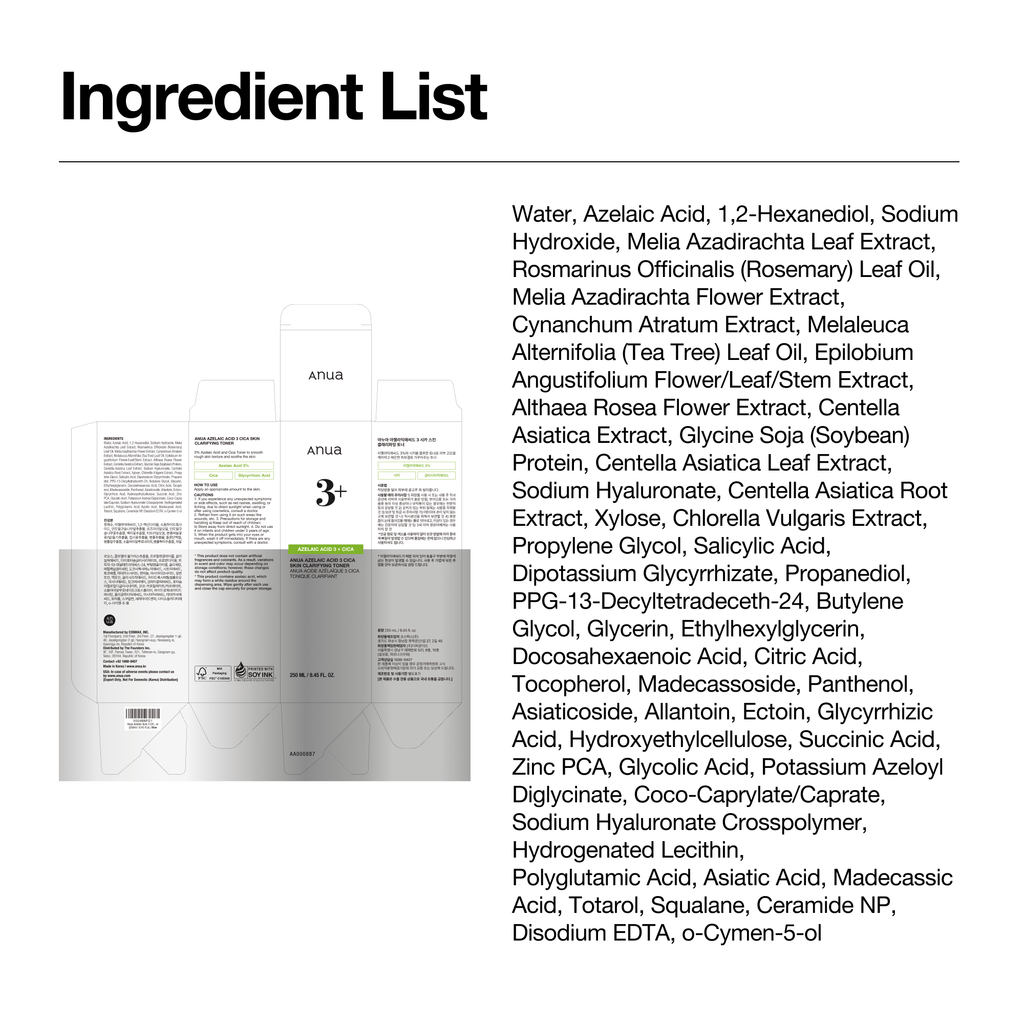 Azelaic 3 Cica Skin Clarifying Toner