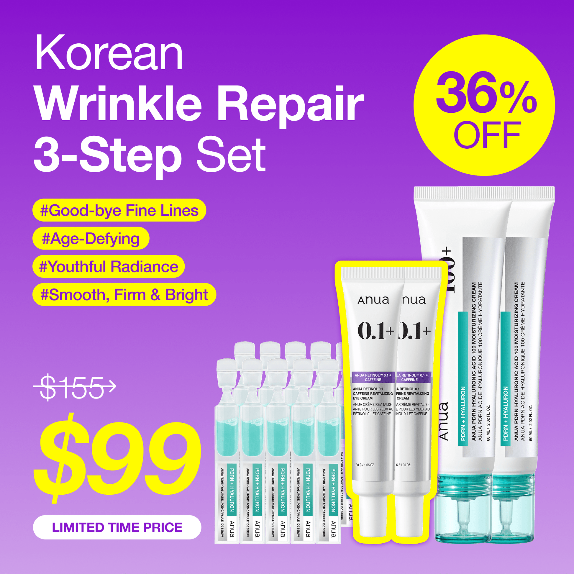 Korean Wrinkle Repair 3-Step Set